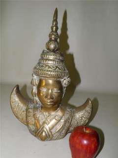 Antique Chinese Burmese Bronze Buddha Statue 15  