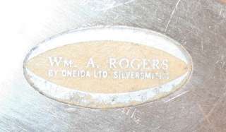 Wm A Rogers Covered Butter Dish silverplate Oneida VGC  