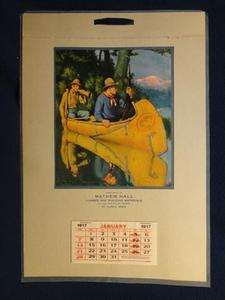 1917 Frank Stick Hunting Art Calendar  
