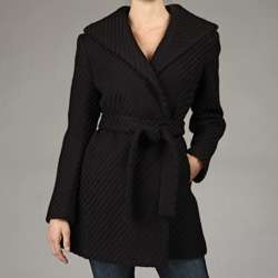 Calvin Klein Womens Belted Wool Coat  Overstock