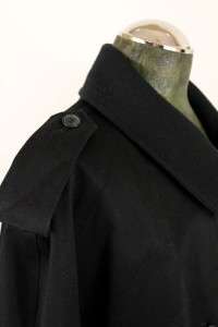 mens black STAFFORD double breasted top over trench coat lined belted 