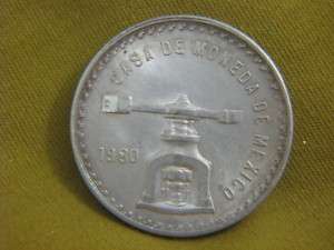 1980 Casa De Moneda Mexico Scale Onza 33.625 g Silver  
