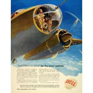  1942 Ad Shell Industrial Lubricants Oil WWII War 