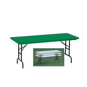    Model Commercial Duty Adjustable Height Folding Table 30X60 Green