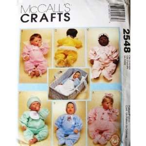  McCALLS CRAFTS 2548 BABY DOLL PATTERN S M L SIZES + CARRY 