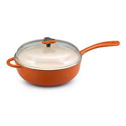 Rachael Ray Orange Quite A Stir Cast Iron Cookware  Overstock