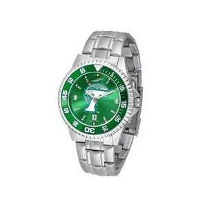 : Tulane Green Wave Competitor AnoChrome Mens Watch with Steel Band 