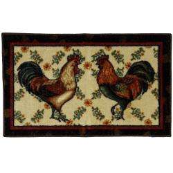 Mohawk Home Country Roosters Brown Kitchen Rug (19 x 210 