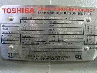 Toshiba EPACT High Efficiency 3~ Induction Motor 7.5HP  