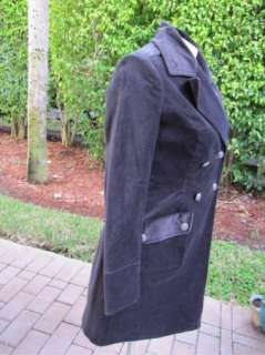 BEBE JACKET coat GREY VELVET MILITARY LONG 170585  