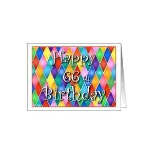  66 Years Old Colorful Birthday Cards Card Toys & Games
