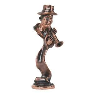 Jazz Trumpeter Showing Performance Musician Themed Copper Statue, 13 