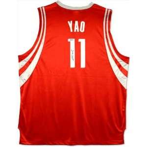  Yao Ming Signed Houston Rockets Away/Red Jersey (UDA 