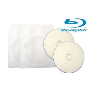  2pc Gigablock Blu Ray BD R 1~4x 25GB White Inkjet 