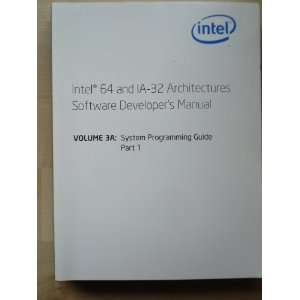   Manual Volume 3A; System Programming Guide Part 1 INTEL Books