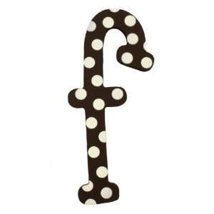   WPDF 057 5 in. Polka Dot Letters F in Chocolate: Home & Kitchen