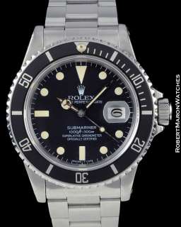 ROLEX TRANSITIONAL SUBMARINER 16800 STEEL 1981  