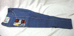 vintage james dean blue jeans denim pants / original label never worm 