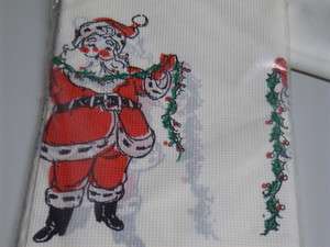   60s Santa Claus American Greetings Christmas Tablecloth NOS  