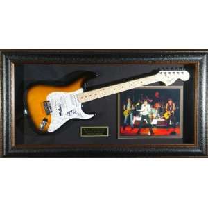   Rolling Stones Autographed Guitar Framed Display: Sports & Outdoors