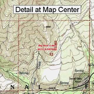   Quadrangle Map   Big Bear Lake, California (Folded/Waterproof