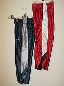 NWT $34 NIKE BOYS YOUTH SATIN BASKETBALL WARM UP PANTS RED NAVY BLUE S 