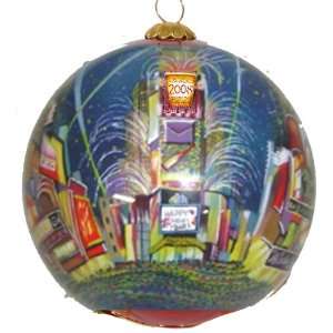   Times Square   Christmas in New York   Inside Hand Painted Glass Ball