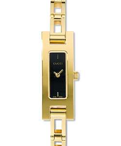 Gucci 3900 Series Womens Black Dial Goldtone Watch  Overstock