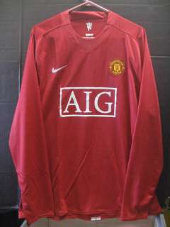NWT 2008 Manchester United Player Issue Home L/S Jersey  