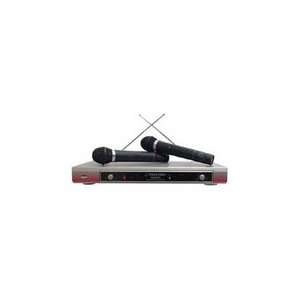  Dual Channel Wireless Hand Held Microphone System: Musical 