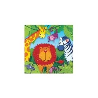  Jungle Animals 7in Round Plates: Toys & Games