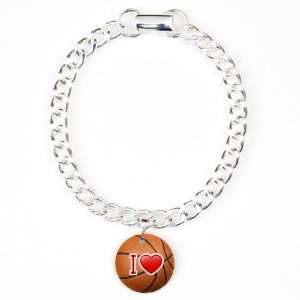  Charm Bracelet I Love Basketball: Artsmith Inc: Jewelry