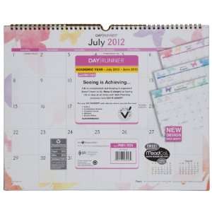 : Day Runner Recycled Watercolors Monthly Wall Calendar, 15 Inch x 12 