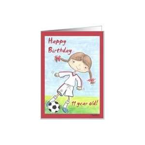  Soccer Player  11th Birthday Girl Card Toys & Games