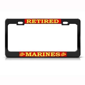  U.S. Marines Retired Metal Military license plate frame 