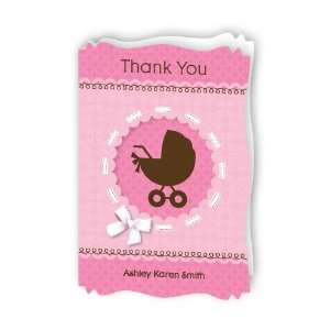   Carriage   Personalized Baby Thank You Cards With Squiggle Shape: Toys
