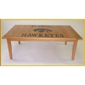  Iowa Hawkeye Tigerhawk Coffee Table Oak: Home & Kitchen