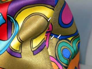 COACH POPPY POP C GLAM Signature OP ART Purple/Gold Multi LG Tote Bag 