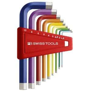  PB Swiss Tools Rainbow color coded Hex Key Set, sizes 1.5 