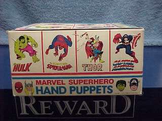 avengers assemble rare set of 4 marvel superhero hand puppets