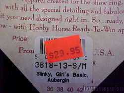 Hobby Horse Slinky Dark Purple/Aubergin Girls Small NWT  