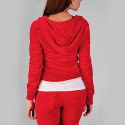 Tabeez Womens Plus Size Velour Hooded Tracksuit  