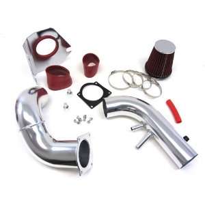 96 04 02 Ford Mustang GT V8 4.6L Cold Air Intake Kit Polish with Red 