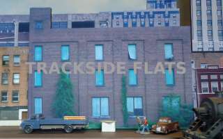   BRICK FACTORY background building flat HO scale   