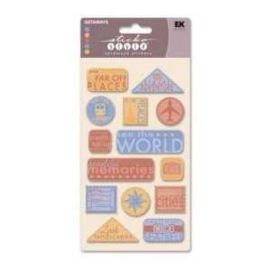  Travel Abroad Word Scrapbook Stickers (STSGWY4D) Arts 