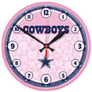  NFL Dallas Cowboys Clock   Pink Style
