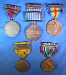 Vintage WWI WWII Korea US MIlitary Service Medal Lot A  