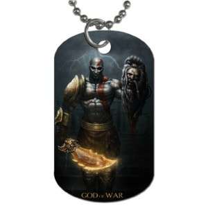 New Dog Tag Pendant Key Chain gow god of war ps3 kratos  