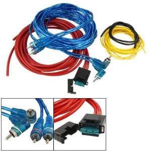   Car Auto Amplifier Audio Power Cable Cord Set 4 Piece: Car Electronics
