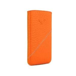  Parion Iphone 4/4S Leather Pouch Case   Orange Cell 
